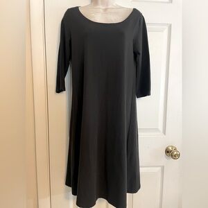 Eileen Fisher‎ Black Organic Cotton T-Shirt Dress
